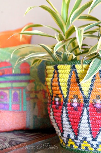 African Basket Inspired Planter