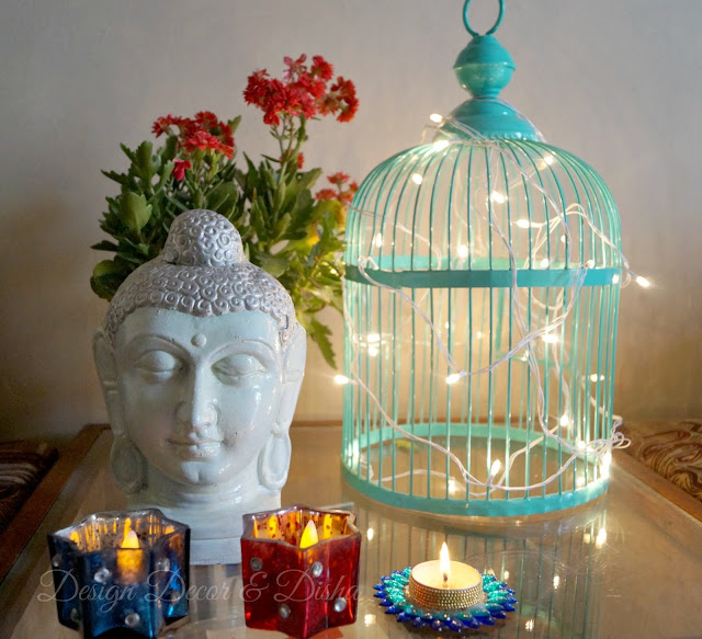 Bird Cage With Fairy Lights