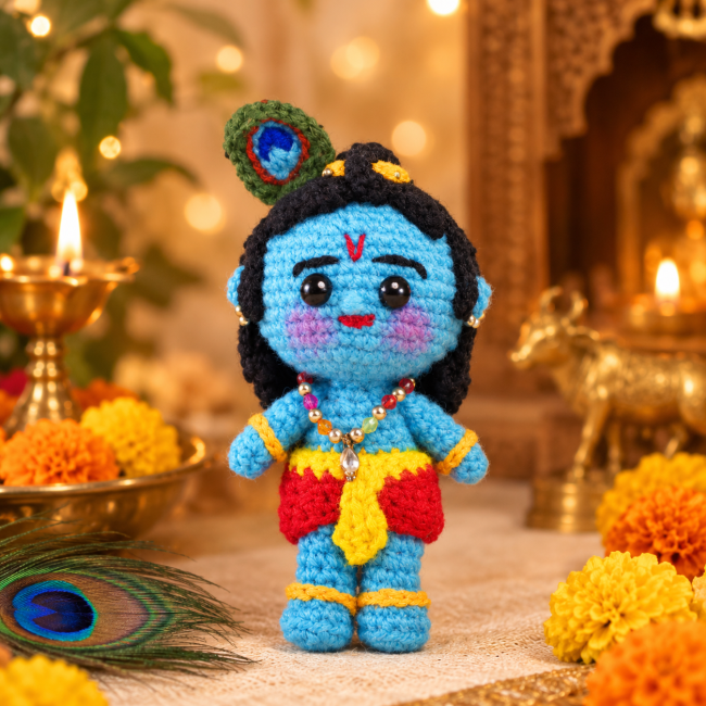 Crochet Krishna Amigurumi Doll