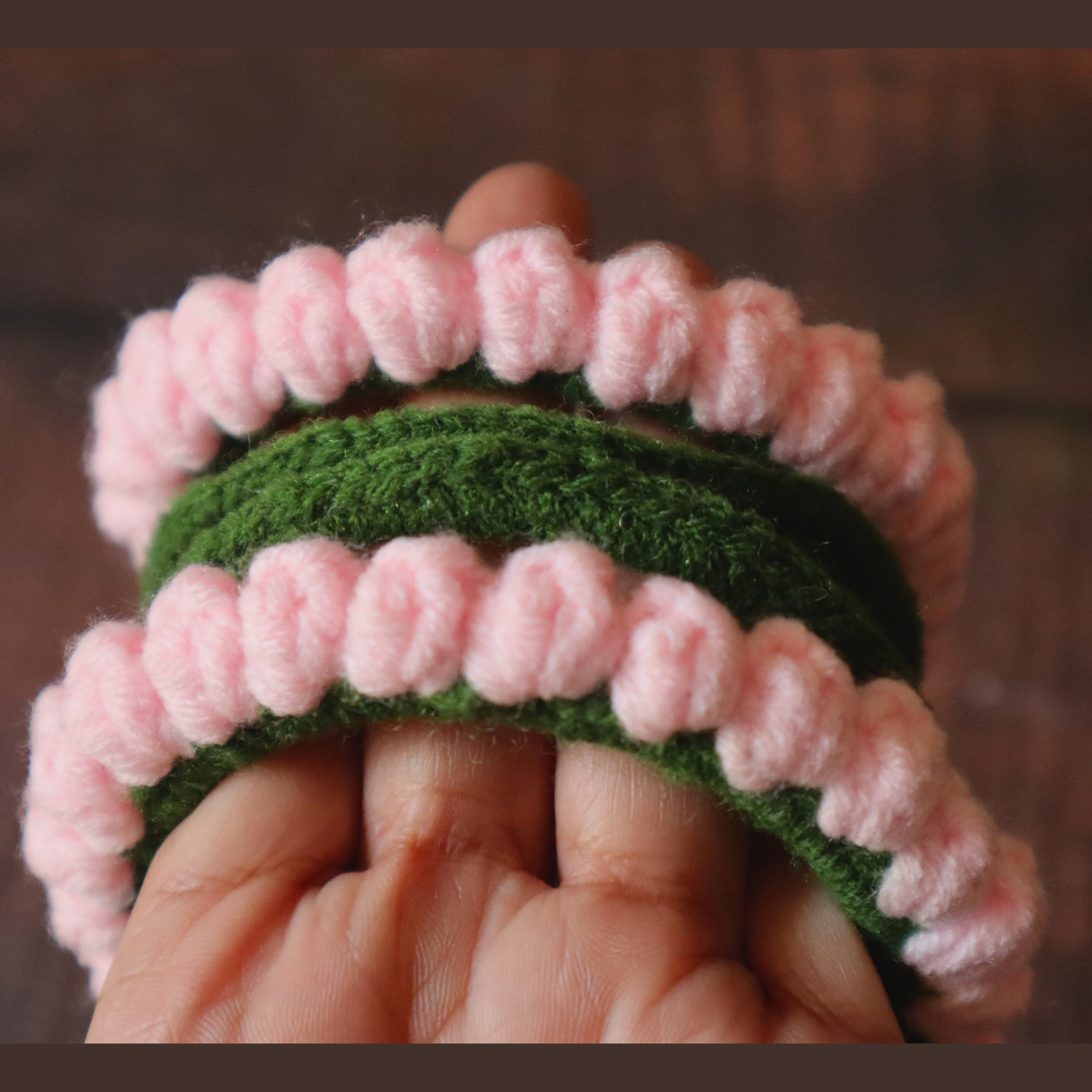 Pink Crochet Bangles (2)