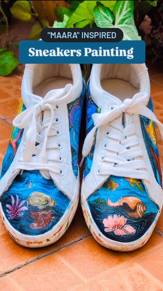 My sneakers were in pretty bad shape, but I couldn’t bring myself to throw them away. I started looking for inspiration to give them a new life through painting. That’s when the universe stepped in, showing me a random reel where people were praising the movie Maara. Intrigued, I headed straight to Prime Video to watch it. The movie captivated me for two reasons: Maddy's (R. Madhavan) charm and the breathtaking animation and wall paintings that tell a beautiful fish story.
That was the inspiration I needed! The very next day, I picked up my brushes and began painting my sneakers. At first, I was nervous—could I do justice to the stunning artwork in the movie? But I kept going, and after 12 hours of painting, I ended up with something truly magical.

Now, I really want to ask @actormaddy if I’ve done a decent job recreating the Maara paintings. 

What do you guys think? Also, would you like a full YouTube tutorial on how to paint leather shoes?

#sneakerspainting #shoepainting #painting #maara #leatherpainting #madhavan #maddy #diy #acrylicpainting #artreels #artistofinstagram #handpaintedshoes #sneakersworld #customshoes #sneakerartist