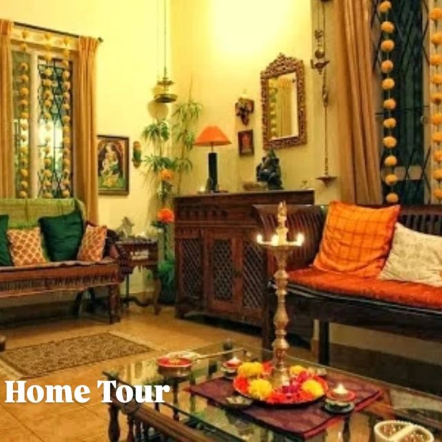 Starting the "From My Blog'" series and the first category is "Home Tours". 
Sharing today Shalu Prasad's traditional and tranquil south Indian home in Bengaluru, Karnataka which was the first home that I featured on my blog and is my favourite. Shalu is a self-taught artist and a homemaker, with a keen eye for fine, ethnic art and has the intrinsic ability to convert a plain house into a tasteful warm, earthy place to call a “home”. It's a home filled with character, vibrancy, and a visual treat. 
To read the entire blog go to my blog "Design Decor And Disha" and search Home Tours

Image 1,2,3,4,5: Very beautiful, warm, bright and lively corners of the living room.
Image 6: Sun kissed kitchen corner.
Image 7,8: Studio where she creates magic.
Image 9,10: Relaxing and serene garden.

#hometour
#housetour #southindianhome #traditionalhome #IndianDecor #indianhome